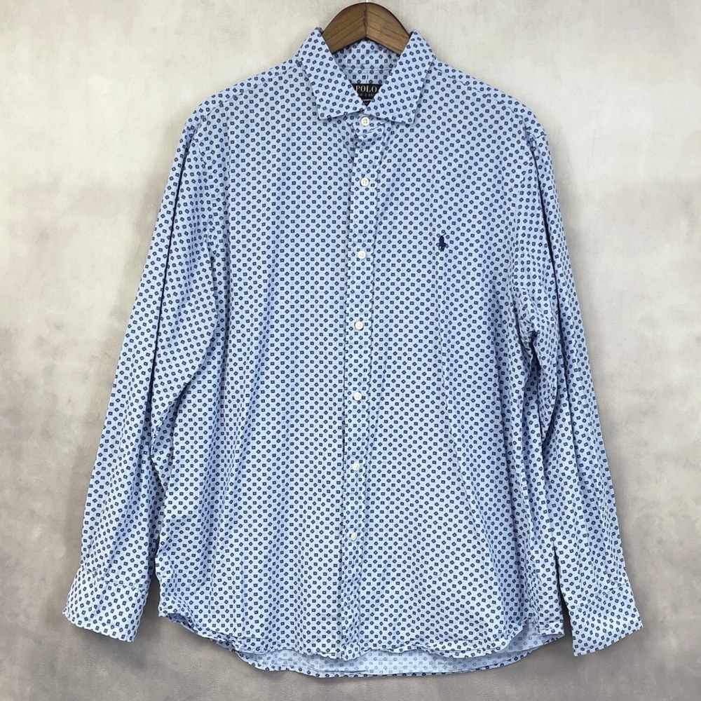 Polo Ralph Lauren Button Down Shirt Mens XL Classic Fit Preppy Nautical Coastal - Picture 14 of 14